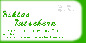 miklos kutschera business card
